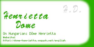 henrietta dome business card